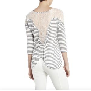 BCBG Lala Lace Back Top size Small